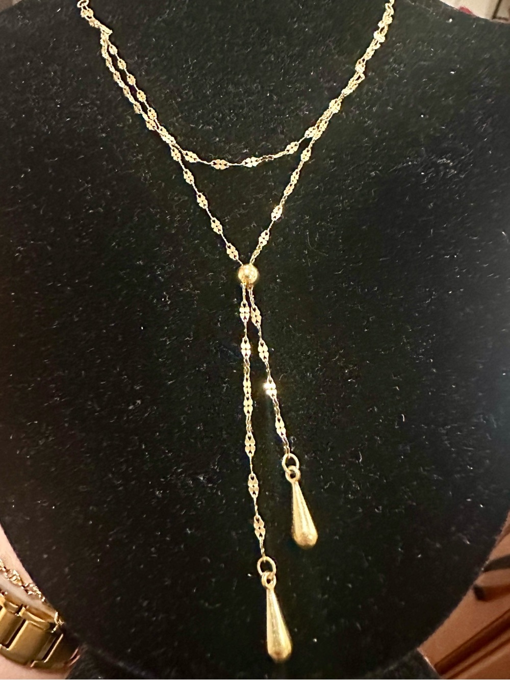 New 14K Solid Gold Necklace diamond cut thick solid 14K gold chain LONG laniard